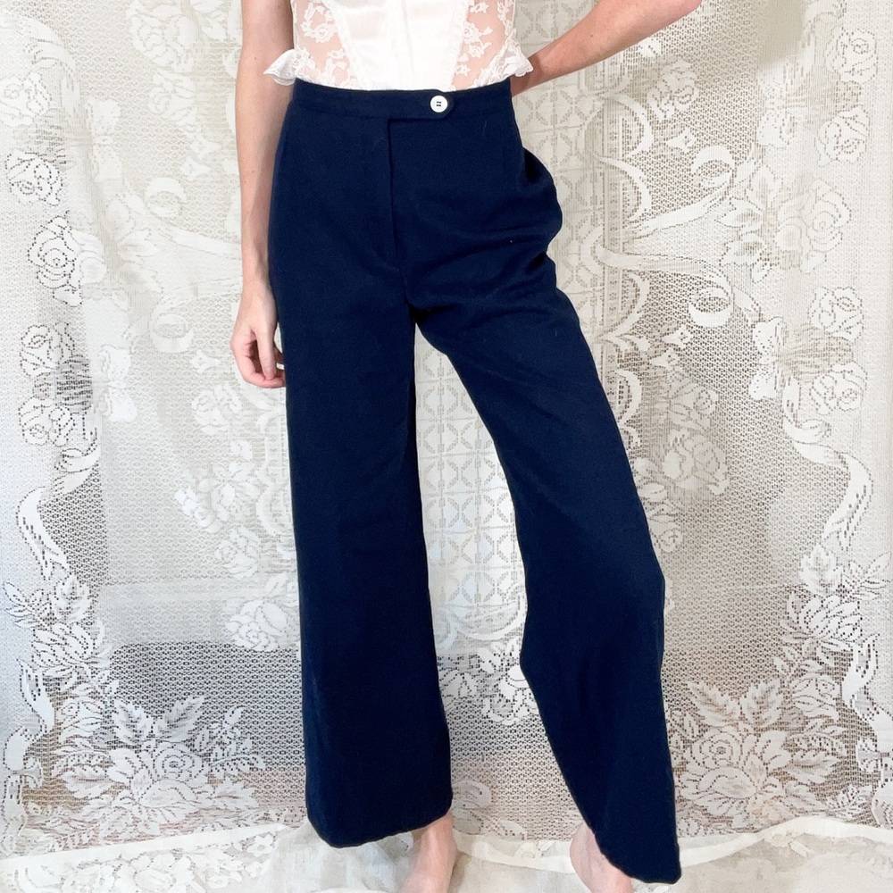 1970s Blue Wool Trousers